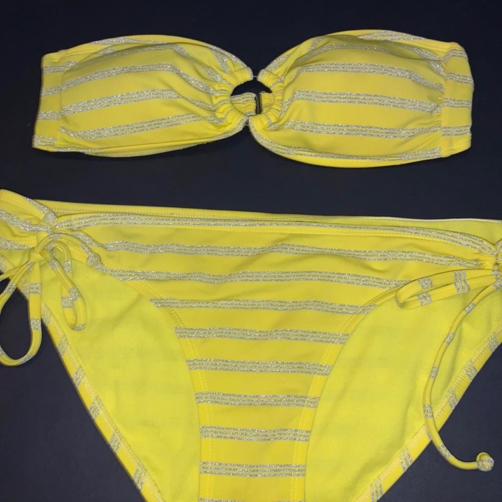 YELLOW/SILVER BIKINI  🍋